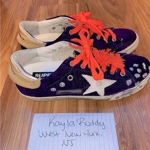 EUC Golden Goose Ltd Edt Purple Velvet Superstars - Sz 38 - ⭐️1 DAY FLASH SALE⭐️